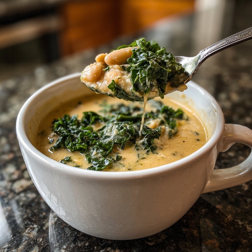 Weiße Bohnen Suppe Mit Grünkohl