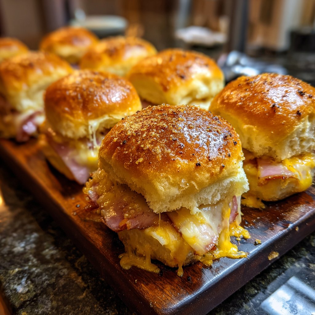 Gebackene Schinken & Käse Slider