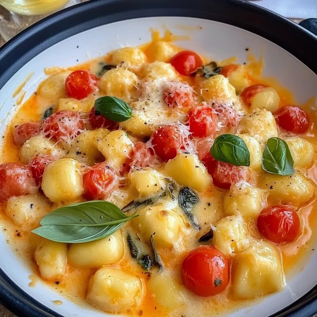 Gnocchi mit Tomaten und Mozzarella