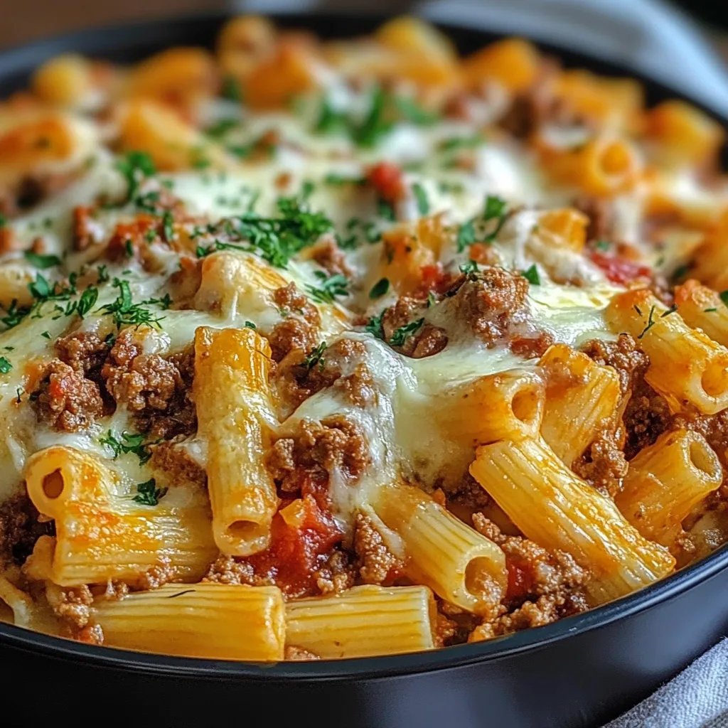 Nudelauflauf mit Feta Hackfleisch