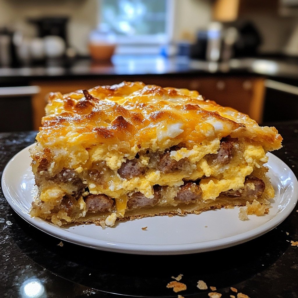 Einfacher Frühstück Wurst Ei Auflauf