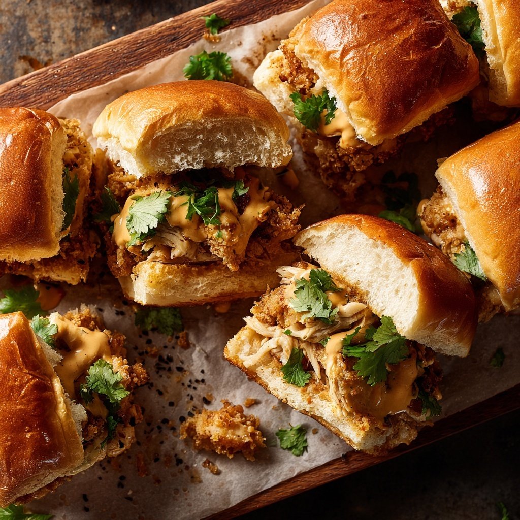 Knusprige Asiatische Hähnchen Sliders