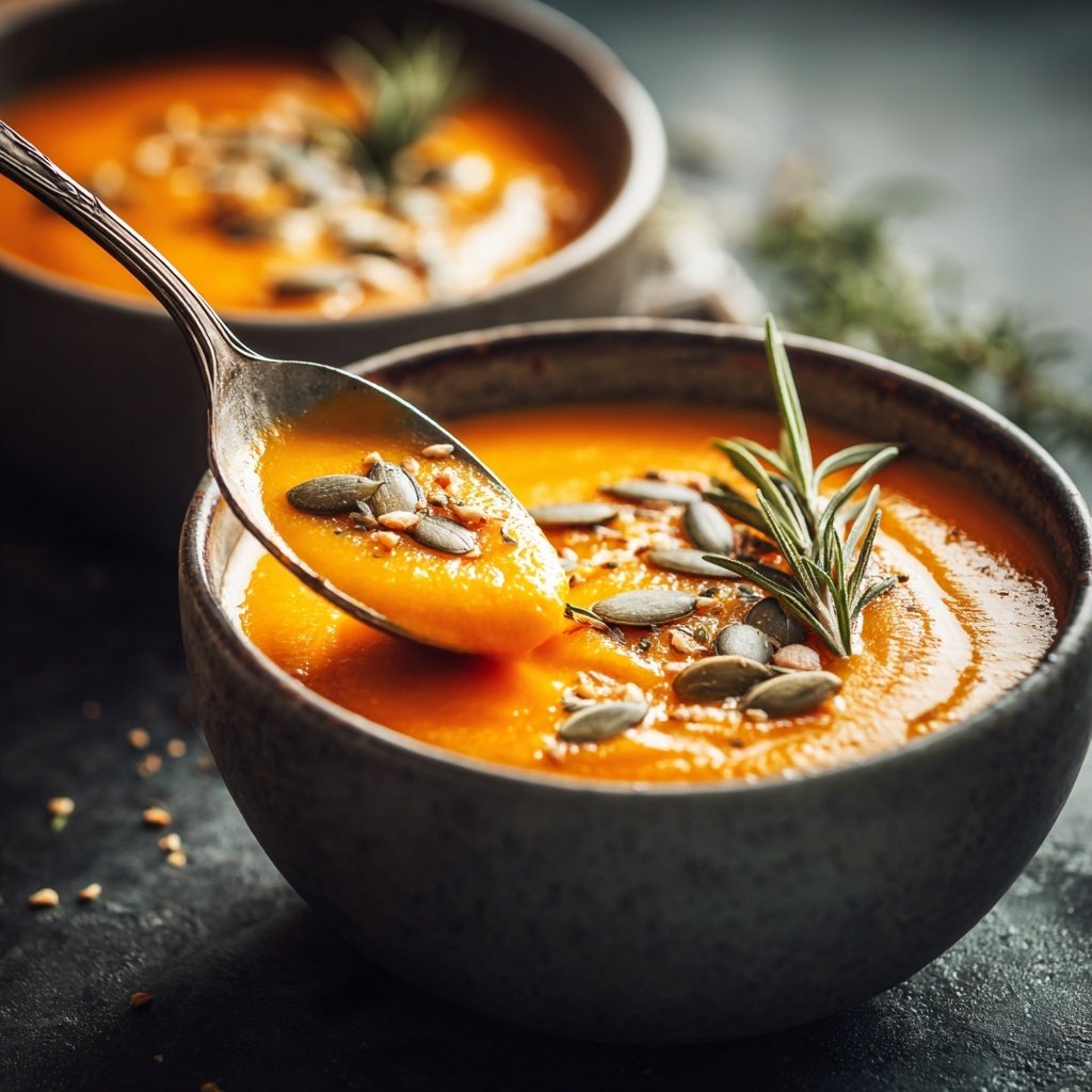 Herzhafte Butternut Kürbis Suppe