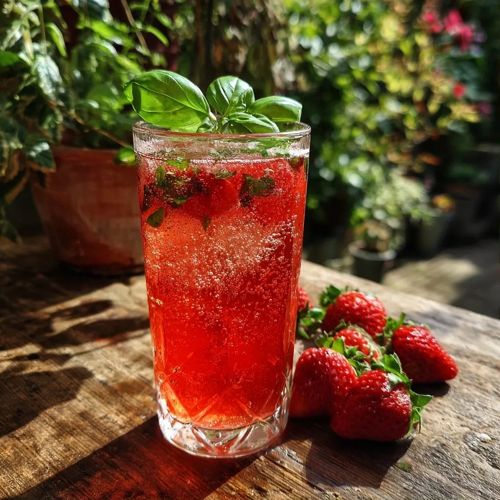 Erdbeer-Basilikum-Spritz