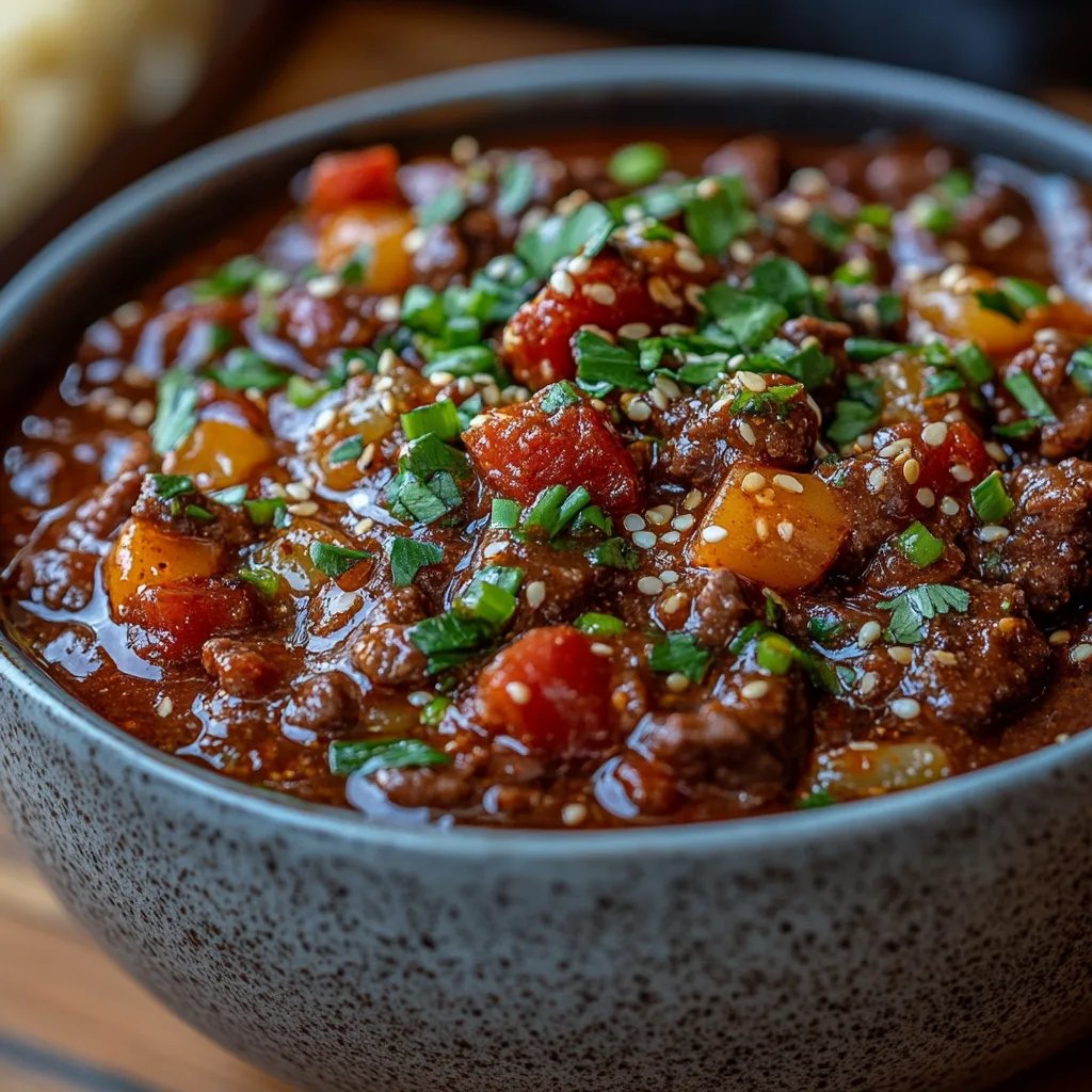 Gochujang-Chili con Carne: Ein Unglaublich Ultimatives Rezept für 4 Personen