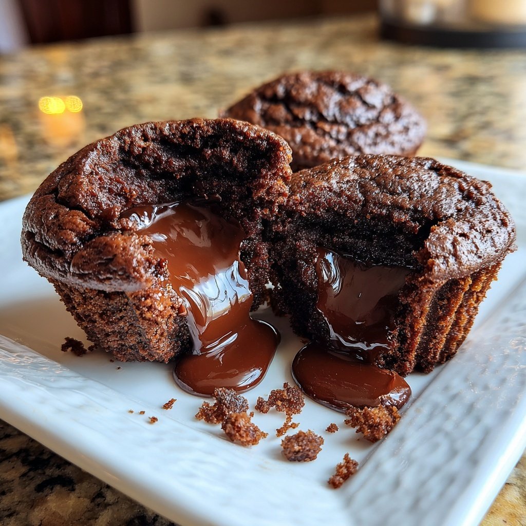 Dekadente Schokoladen Lava Cupcakes