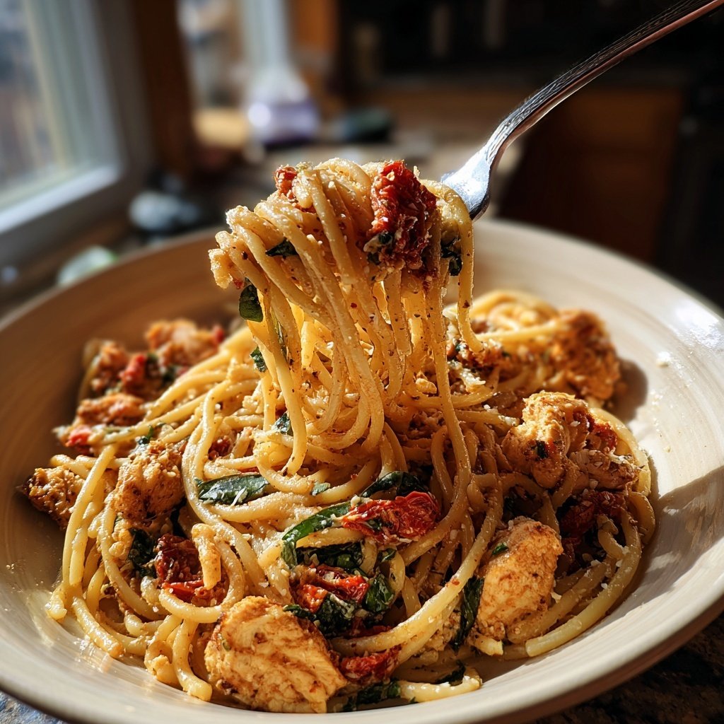 Getrocknete Tomaten Hähnchen Pasta