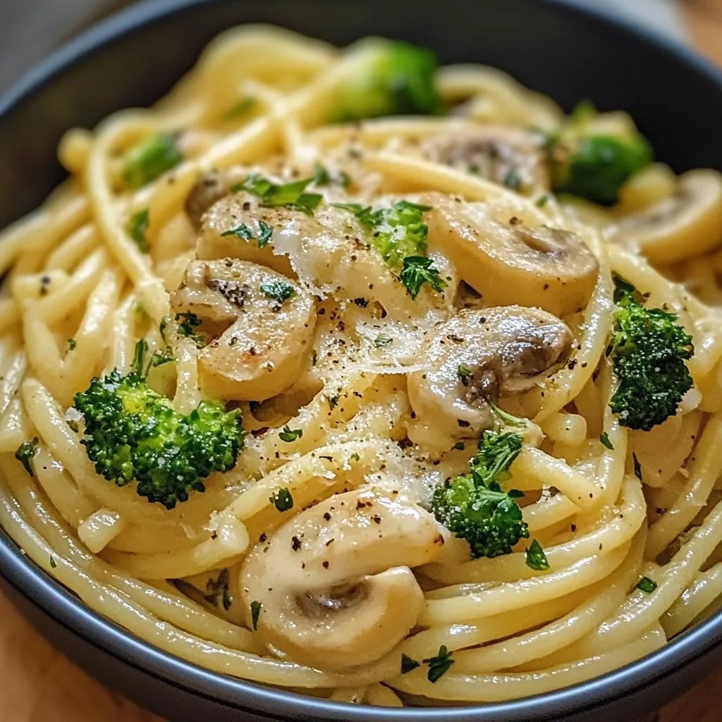 Cremige Hähnchen Brokkoli Pasta