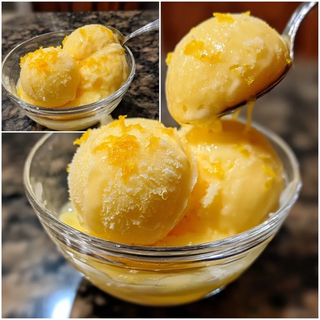 Zitronen-Sorbet schnell