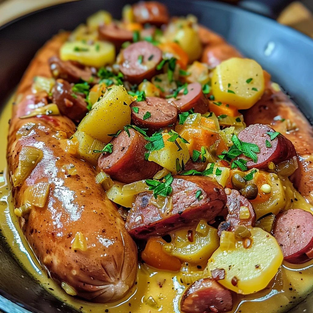 Würziger Kartoffel-Wurst-Eintopf