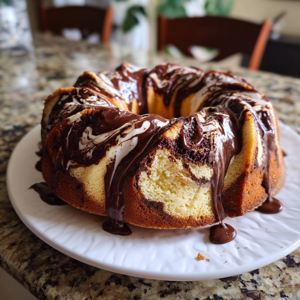 Schokoladen-Vanille-Wirbelkuchen