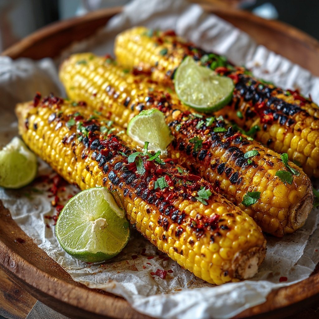 Chili Limetten Maiskolben