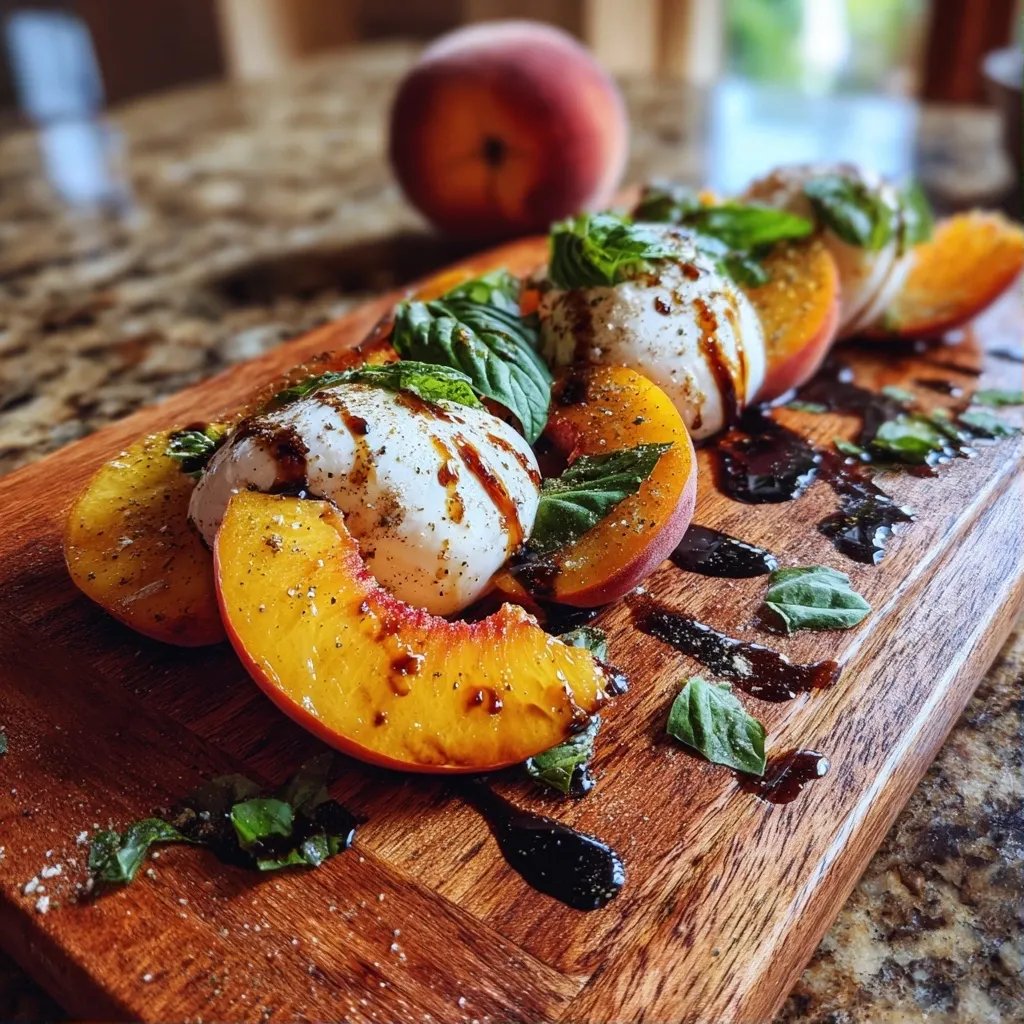 Pfirsich-Burrata-Salat
