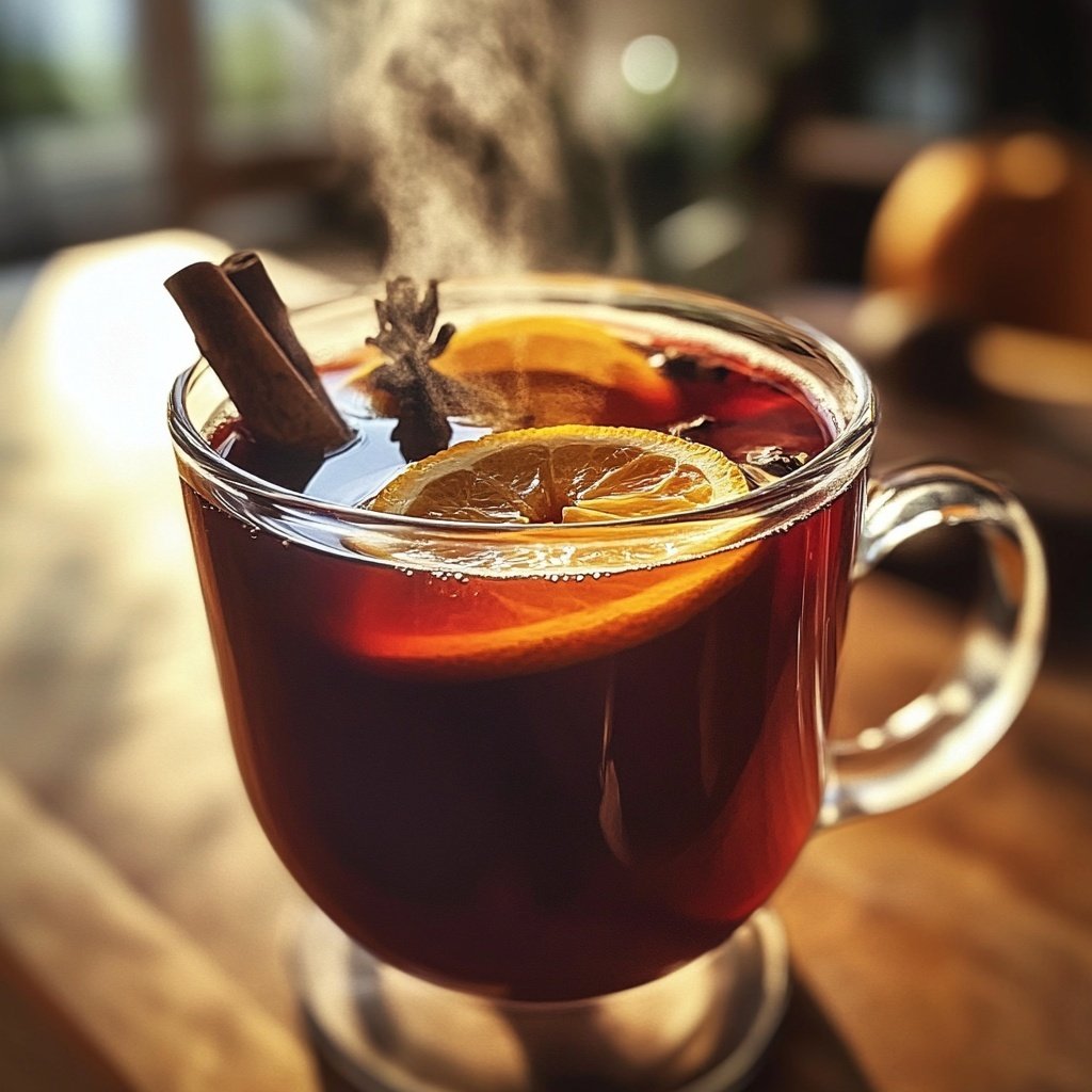 Heiße Glühwein-Punsch