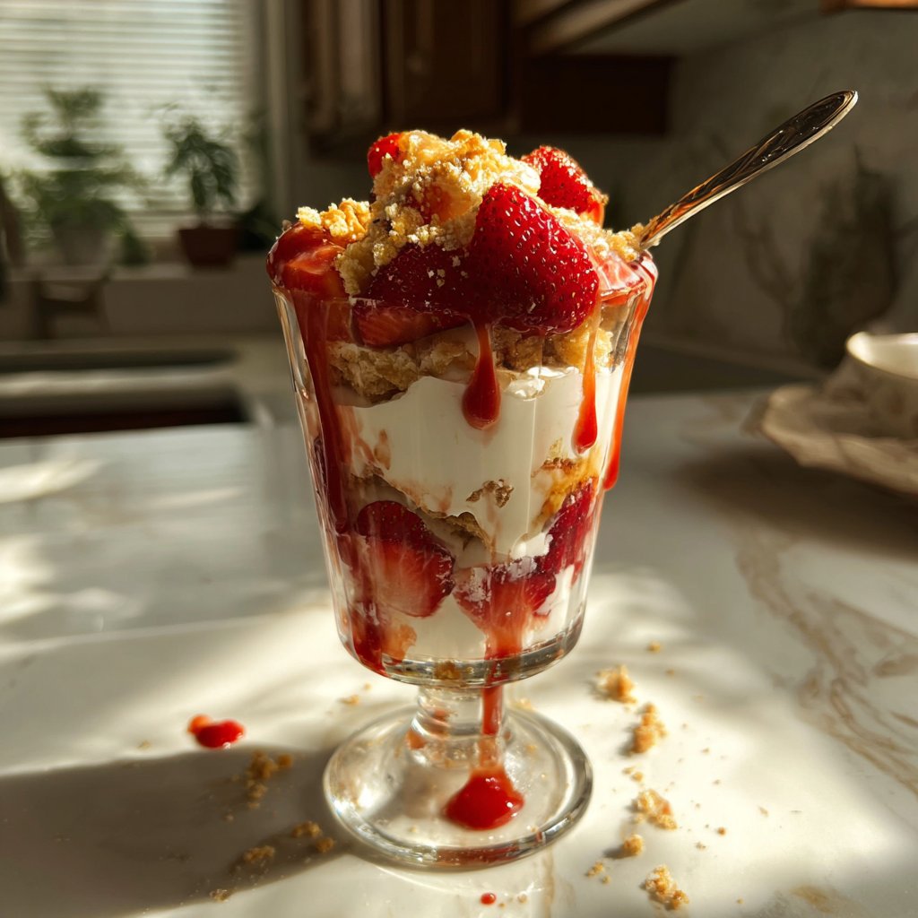 Erdbeer Sahne Protein Parfaits