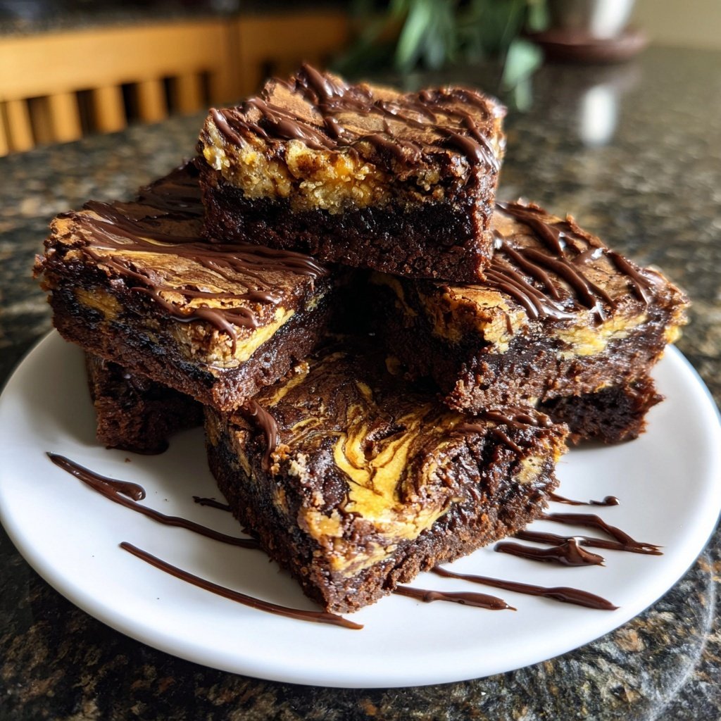 Marmorierte Topfen Brownies