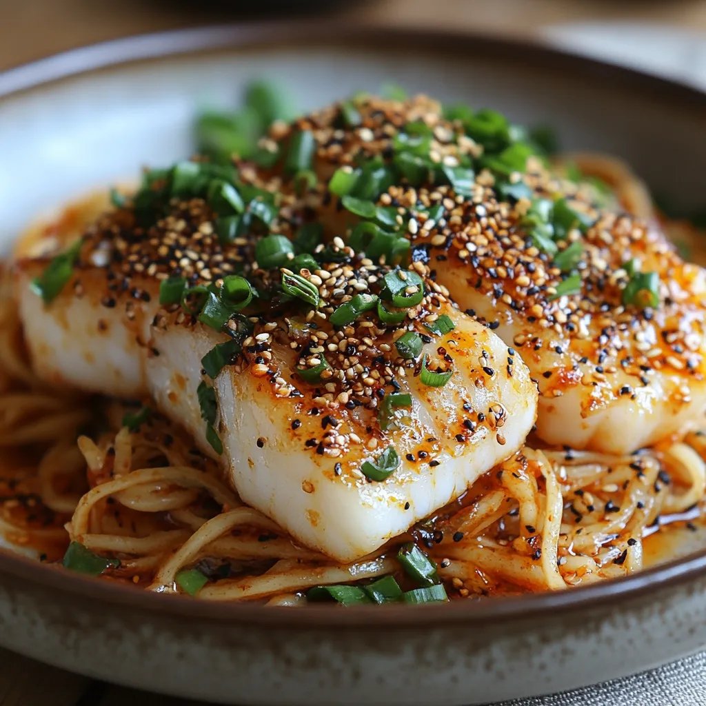 Kabeljau mit Sesamkruste und Ingwer-Nudeln: Ein Unglaublich Essenzielles Rezept für Feinschmecker