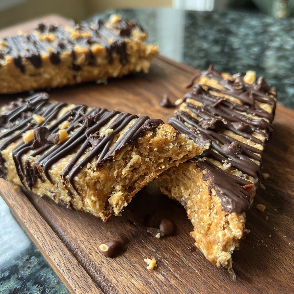 Erdnussbutter Schoko Snackriegel