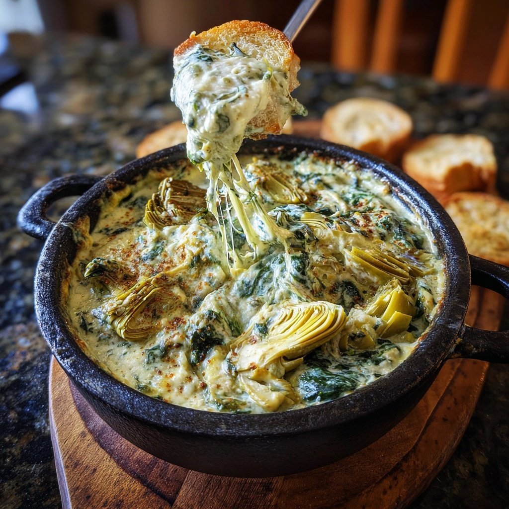 Spinat Artischocken Fondue Überraschung
