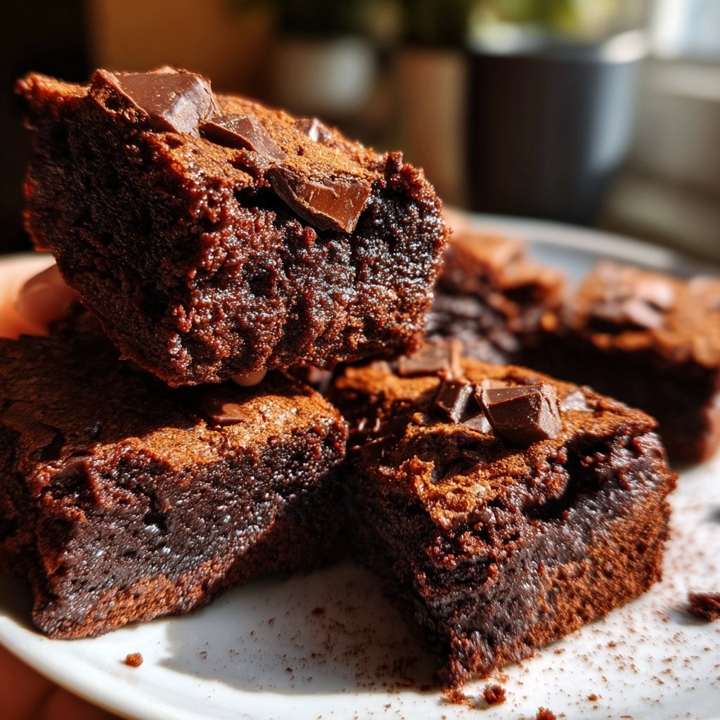 Sahniger Sauerteig Abfall Brownies Reiche Schokolade
