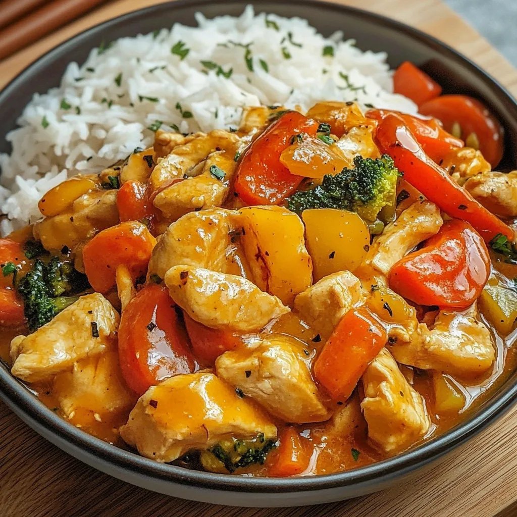 Kürbis Hähnchen Pfanne mit Reis