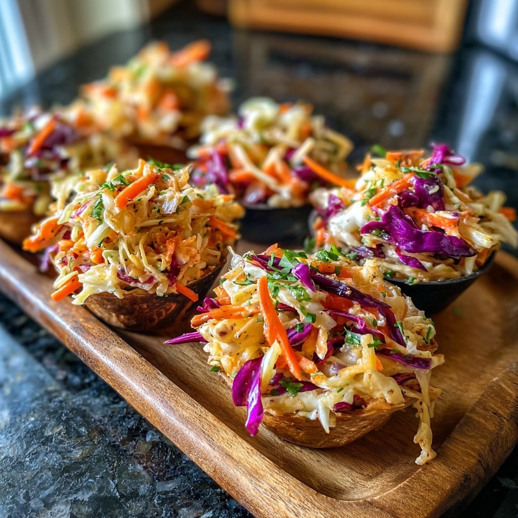 Zesty Cabbage Slaw Cups