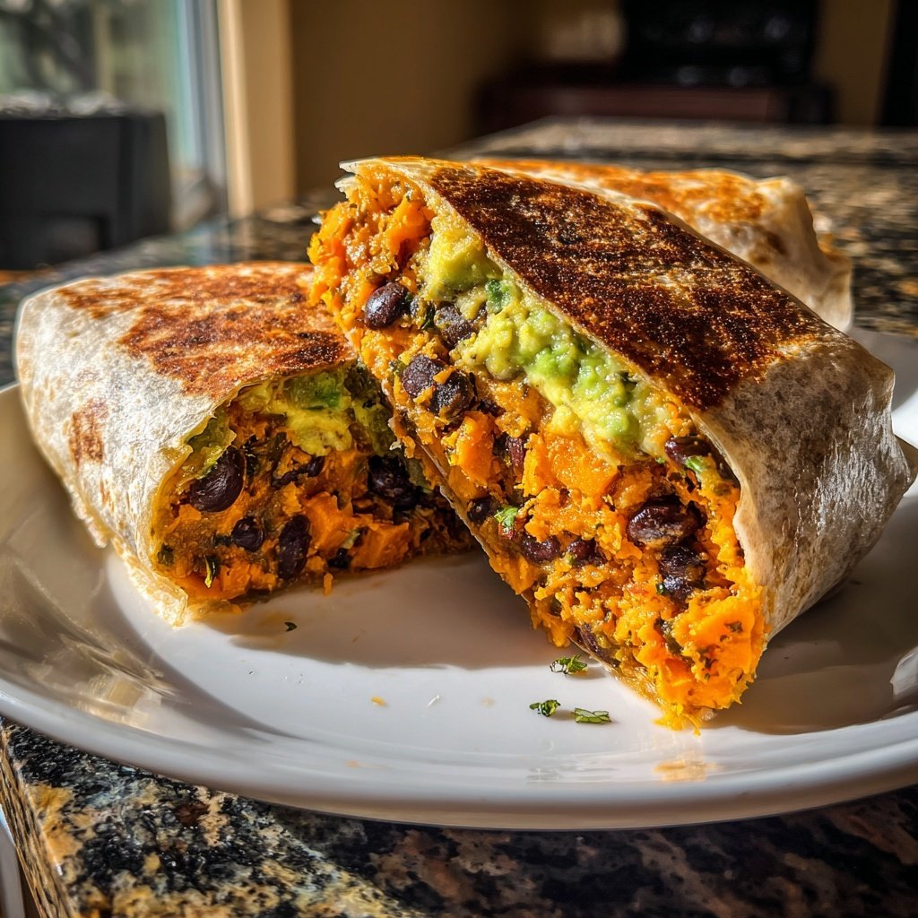 Süßkartoffel Frühstücks Burrito