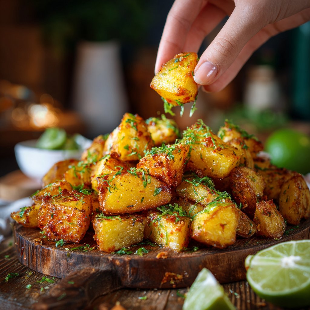 Sriracha Lime Airfried Potatoes