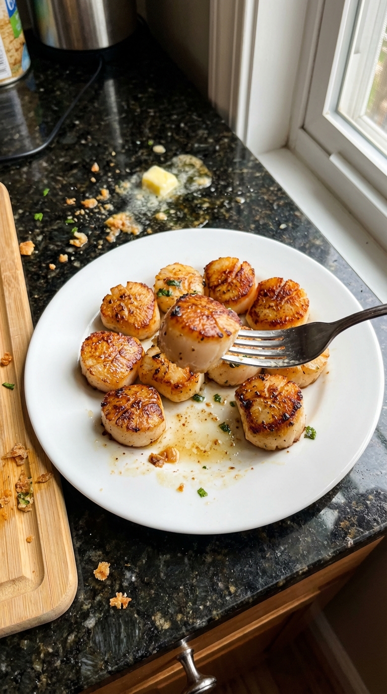 Knusprige Pfannen Jakobsmuscheln​