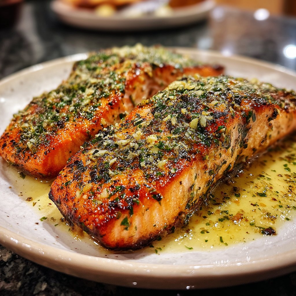 Zitronenpfeffer Knoblauch Lachs