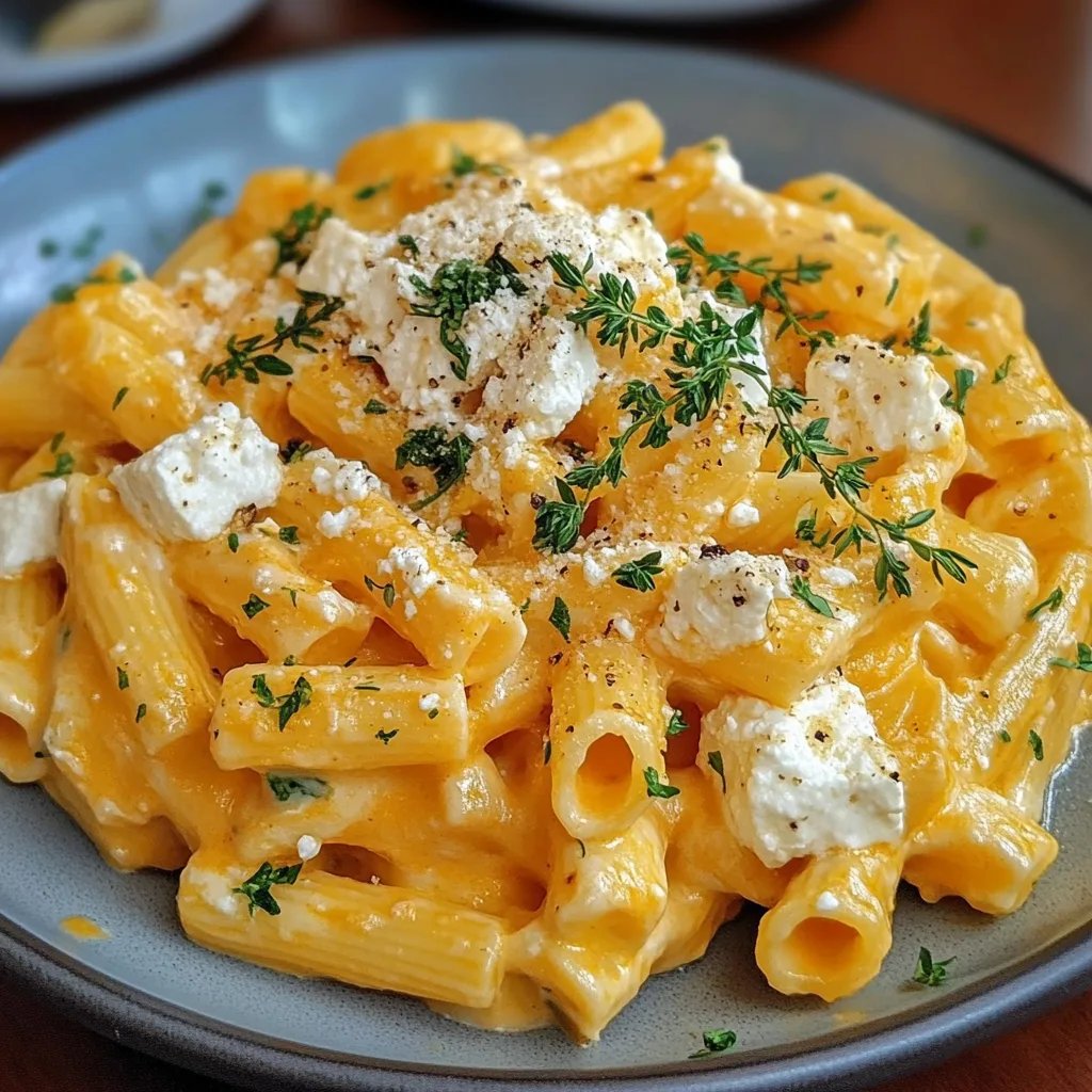 Kürbis Feta Pasta