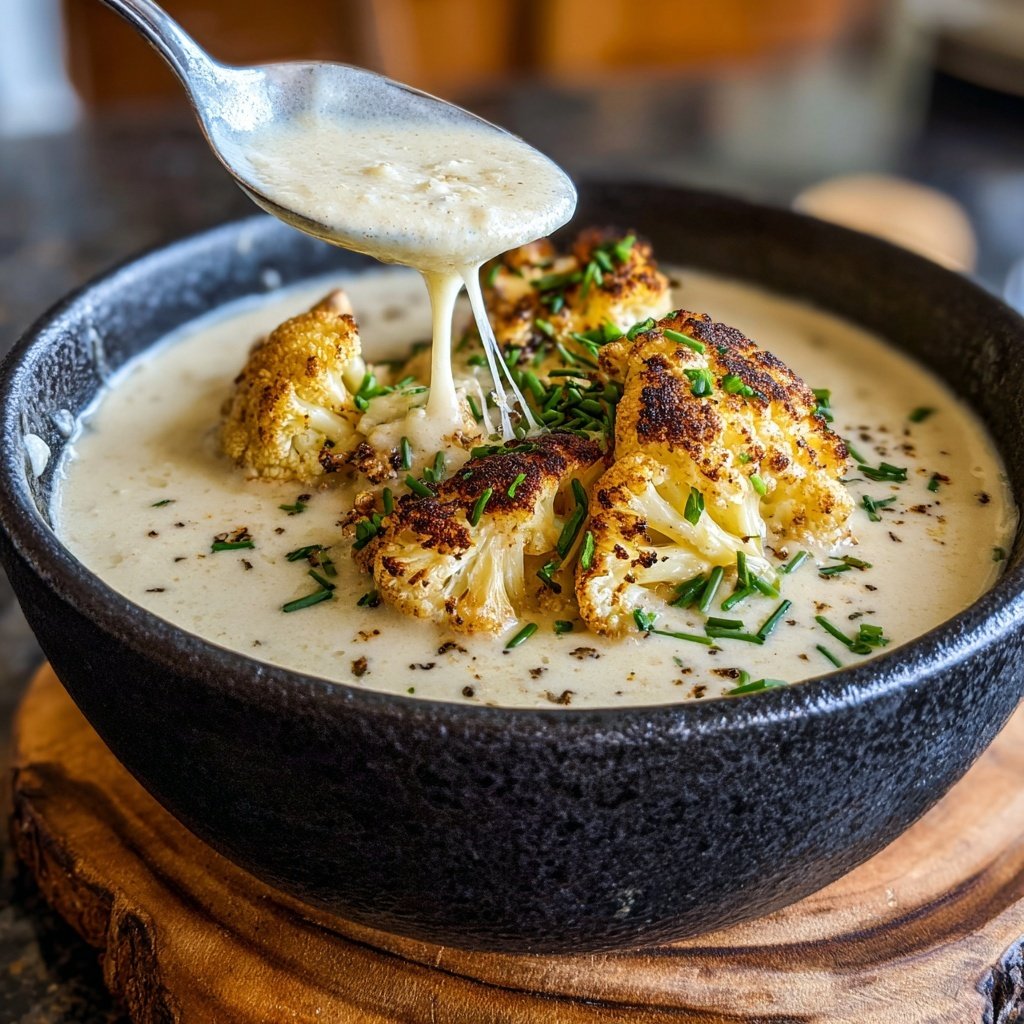 Cremige Blumenkohl-Käse-Suppe