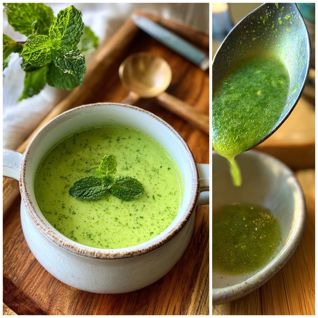 Gekühlte Gurken-Minze-Suppe