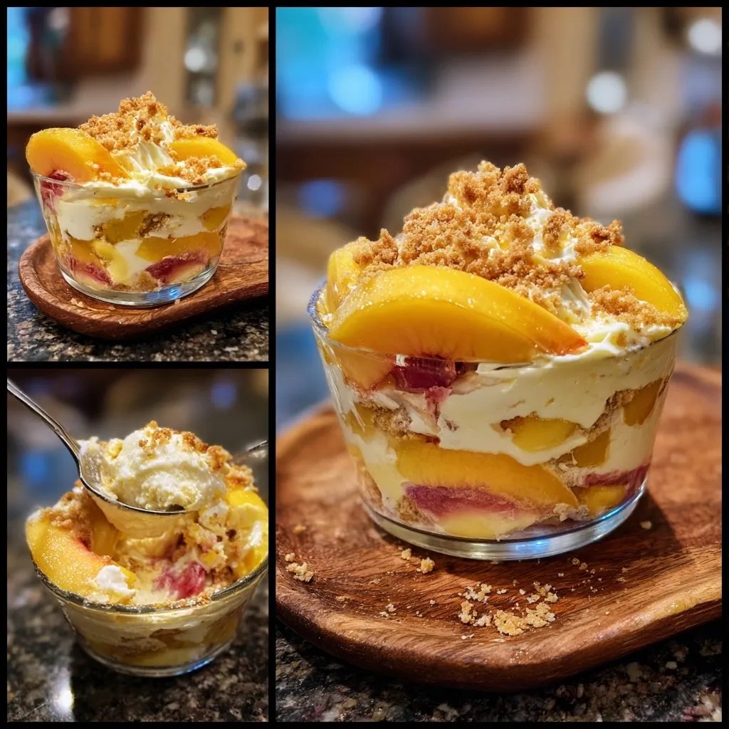 Pfirsich-Melba Dessert