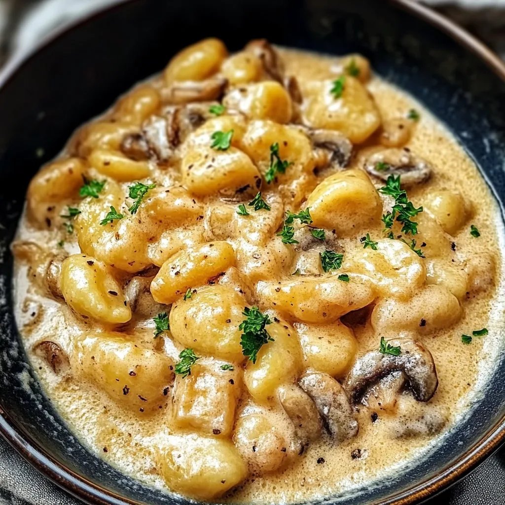 Cremige Gnocchi-Pilz-Pfanne
