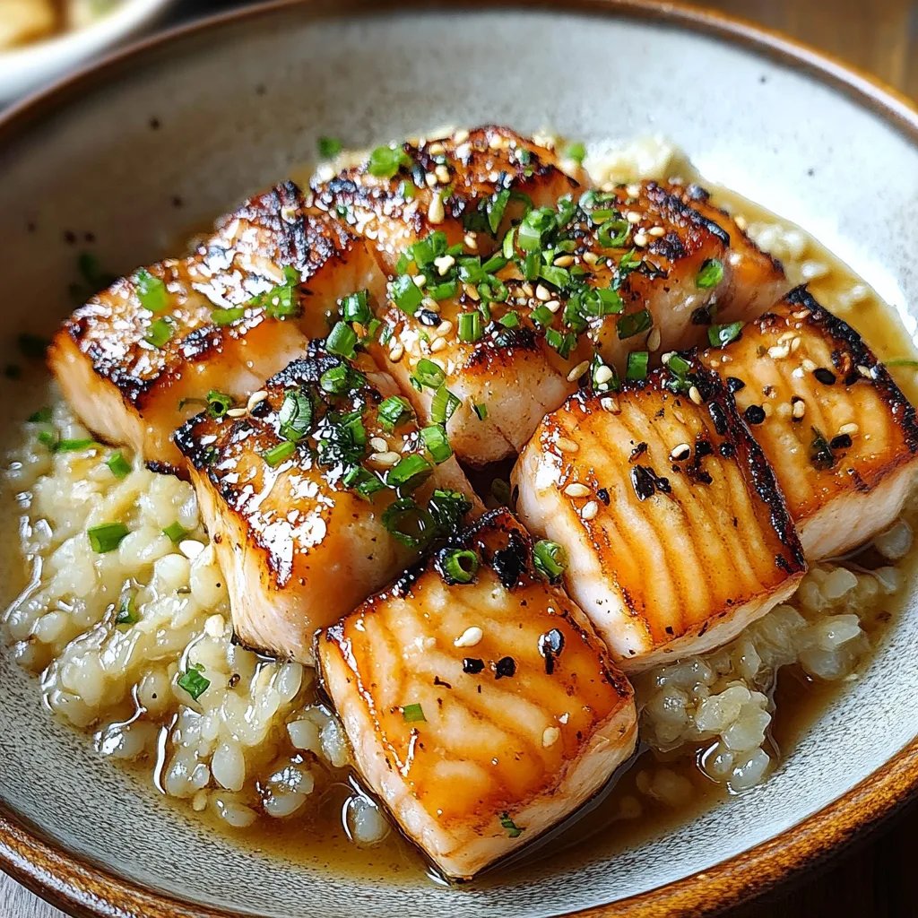 Japanisches Risotto mit gebratenem Lachs: Ein Unglaubliches Ultimatives Rezept für 4 Personen