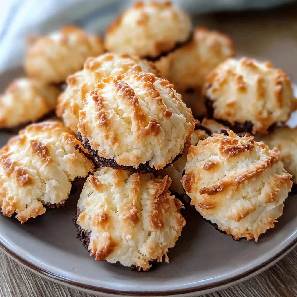 Einfache vegane Kokosmakronen