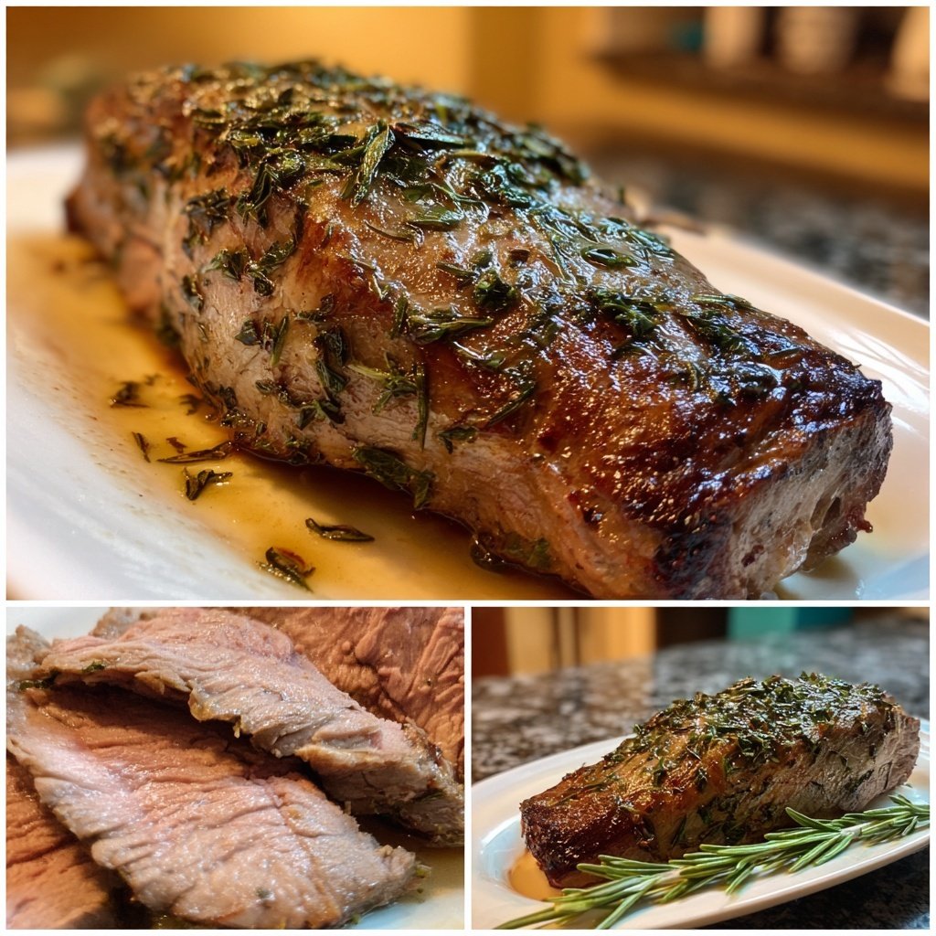 Geröstetes Lamm Rosmarinjus Minze