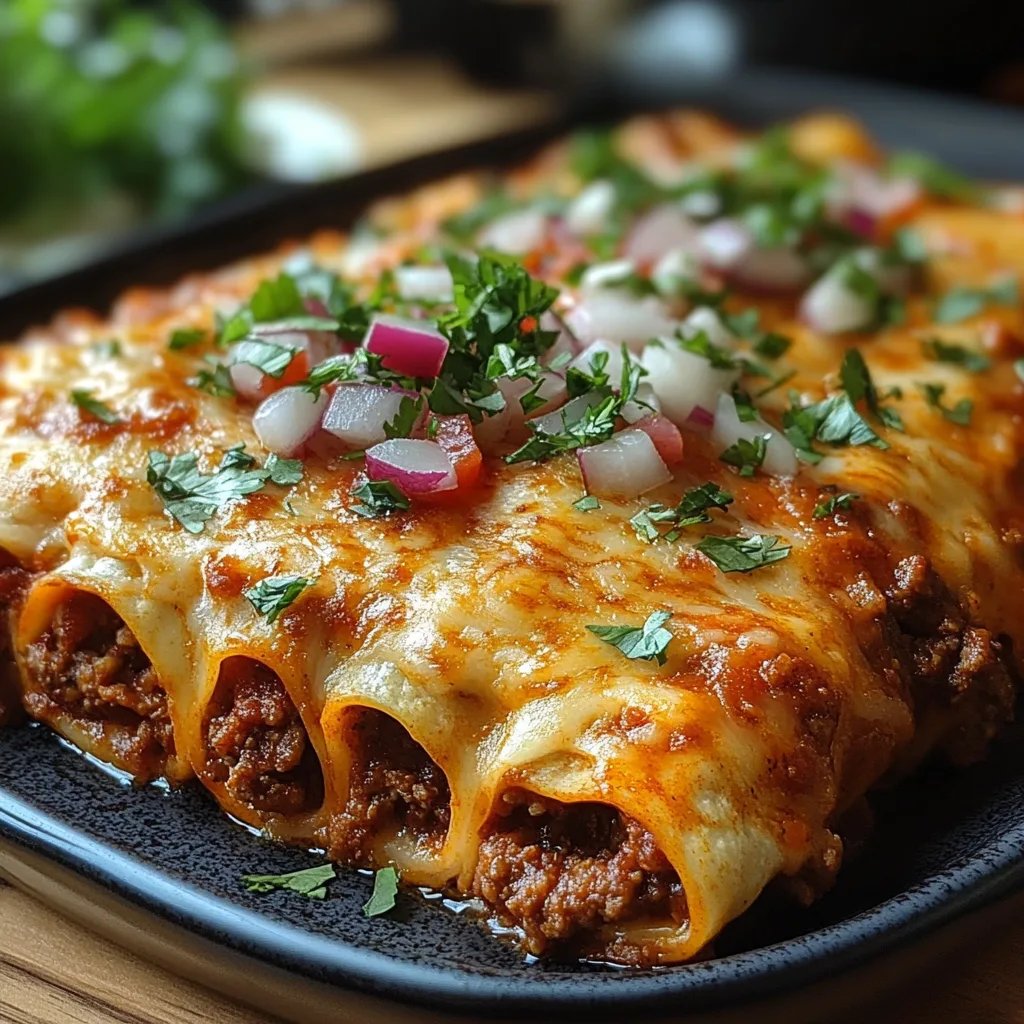 Einfache käsige Rinderhack-Enchiladas: Das Unglaubliche Ultimative Rezept für 6 Personen