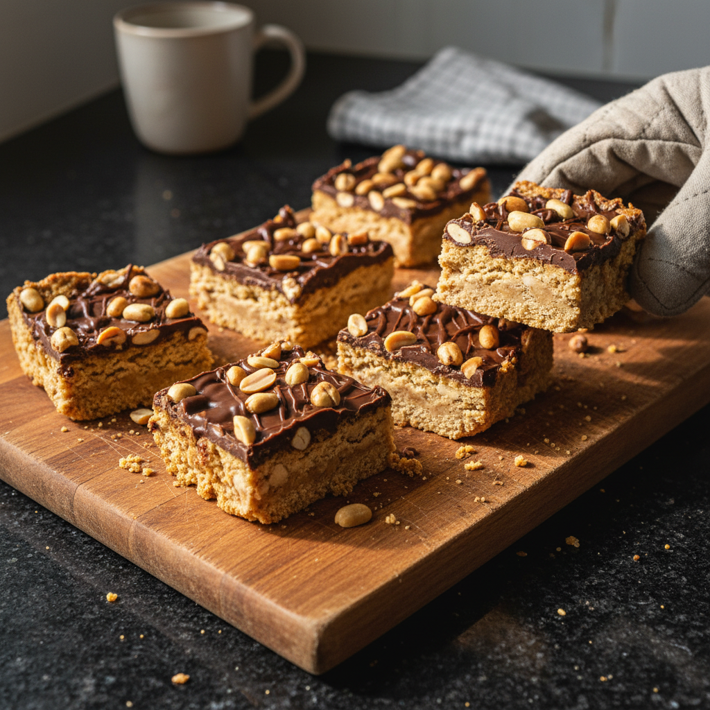 No Bake Reese’s Erdnussbutter Riegel