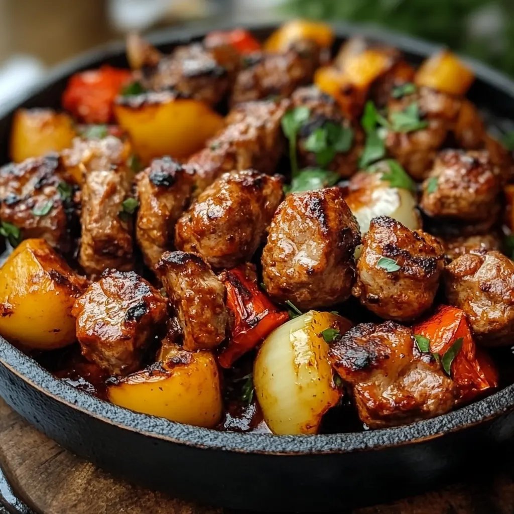 Schaschlik-Topf aus dem Ofen