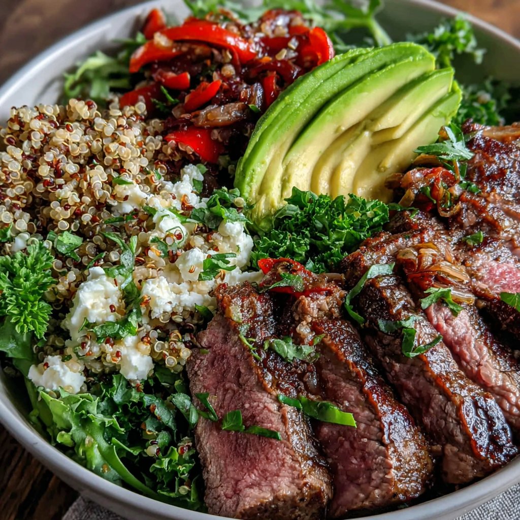Steak Quinoa Power Salat