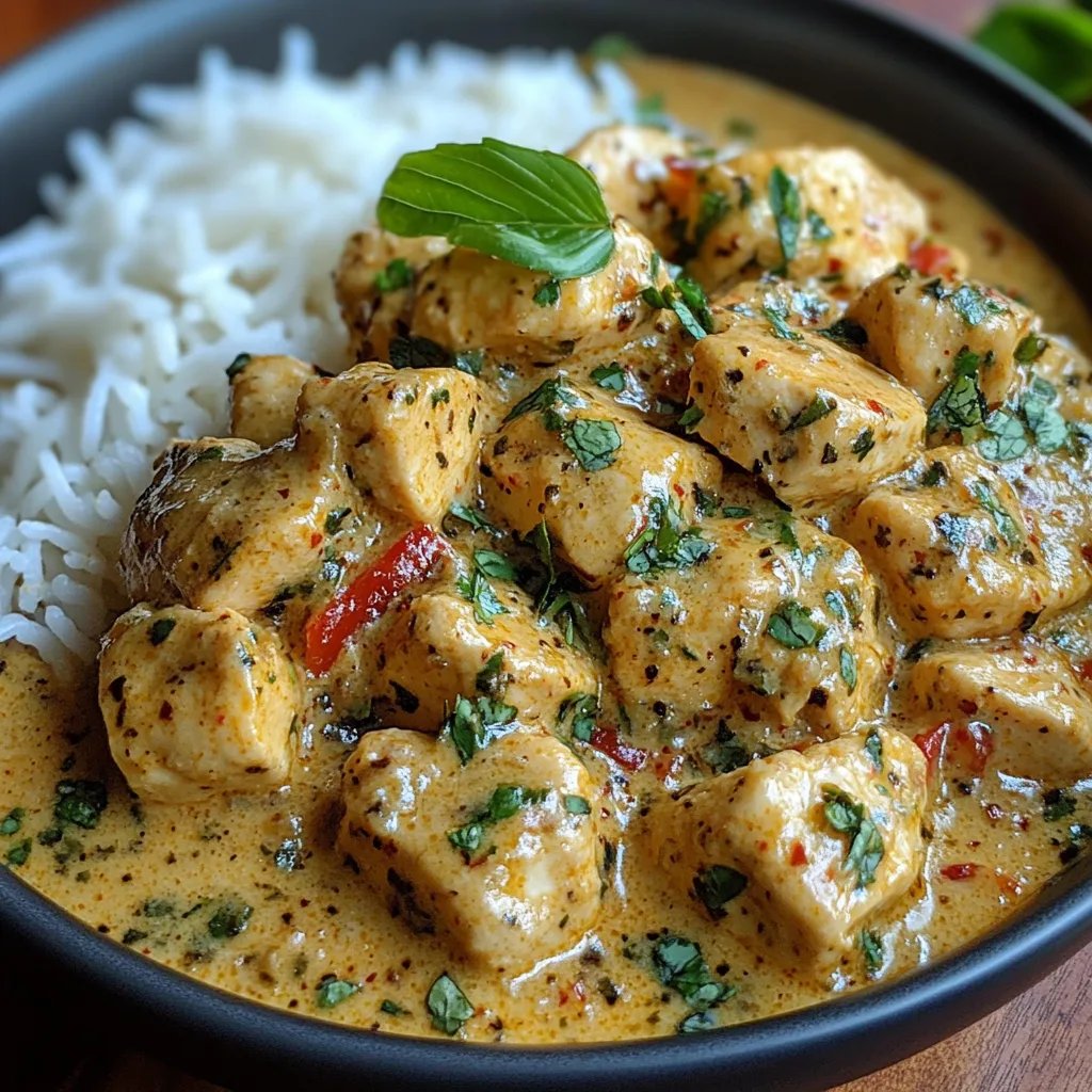 Hähnchen mit Basilikum in Kokos-Curry-Sauce: Ein Unglaubliches Ultimatives Rezept für 4 Personen