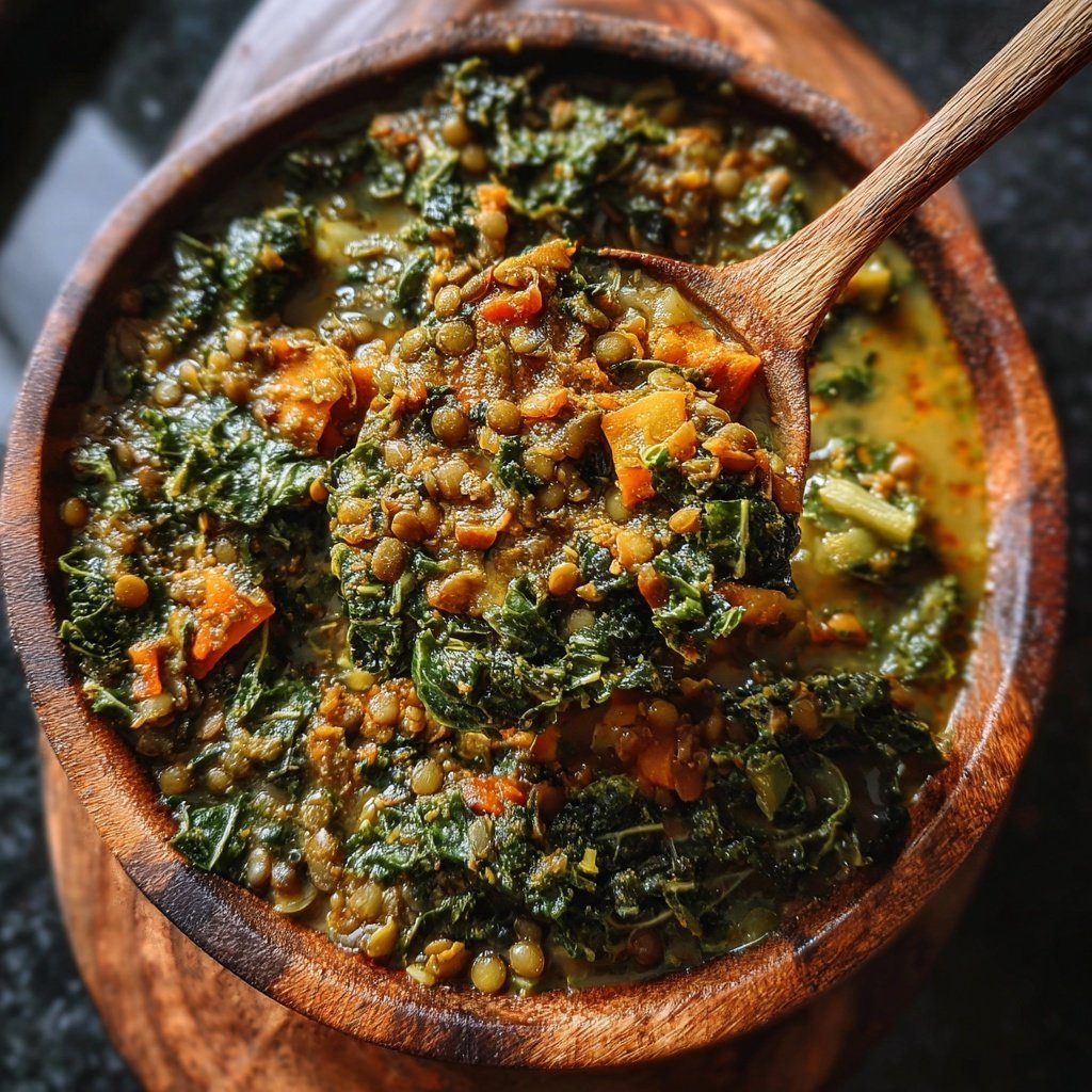 Rustikaler Grünkohl-Linsen-Eintopf